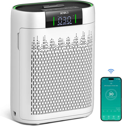 Air Purifiers for Home Large Room Bedroom up to 1740 Ft², Hepa Air Purifier with Air Quality Monitor, Smart WiFi, TRUE HEPA, Sleep Mode, Air Cleaner for Pets, Dust, Odor, Smoke, Pollen, AP2000WF